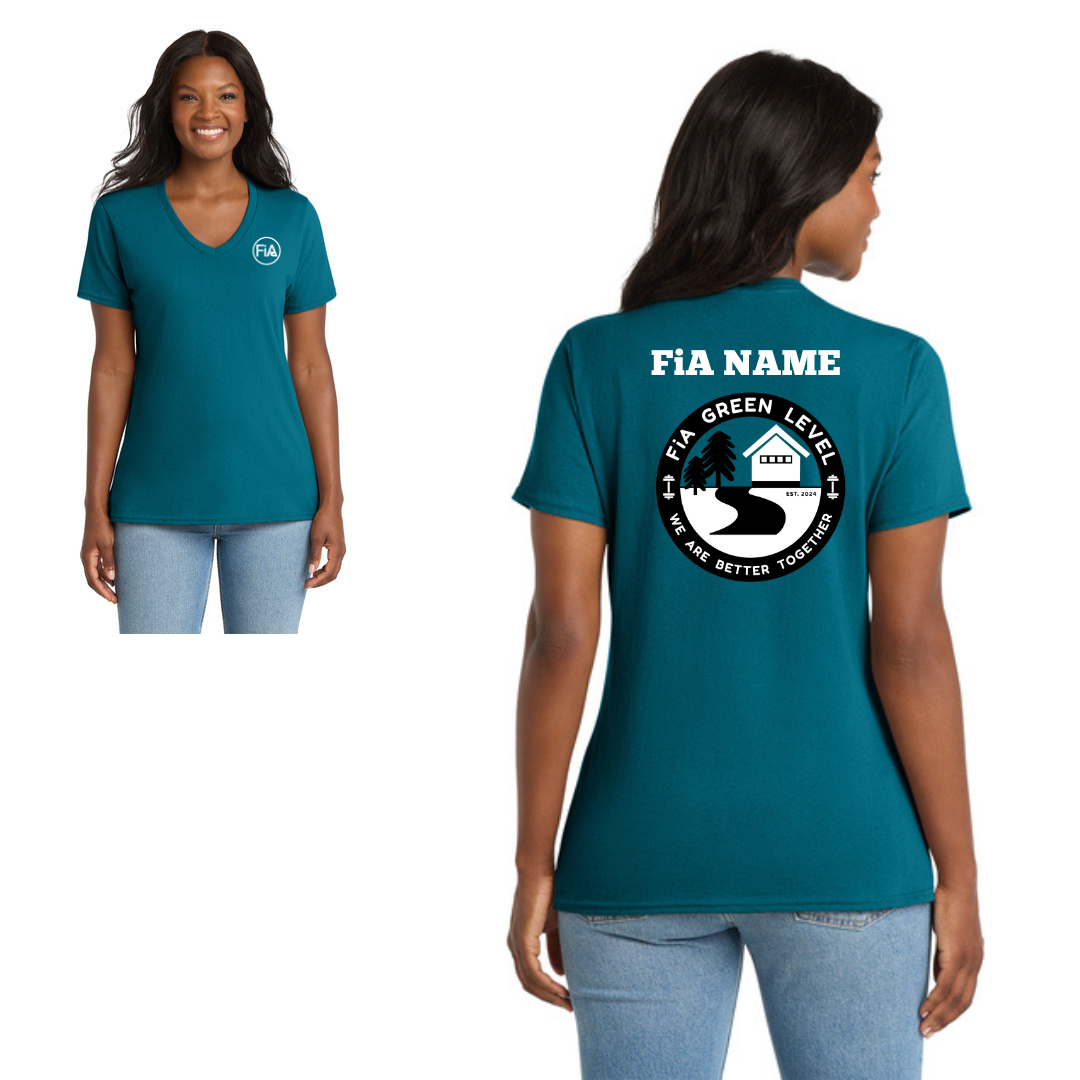 Green Level, NC - PERSONALIZED Port & Co Women's Core Cotton V-Neck Tee