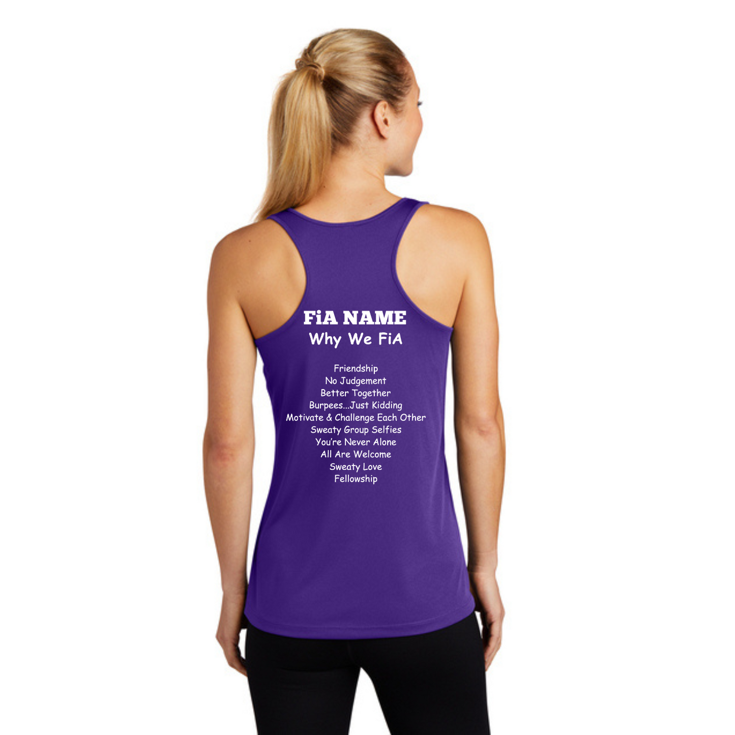 Why we FiA Goose Creek, SC - PERSONALIZED Sport Tek Racerback Tank