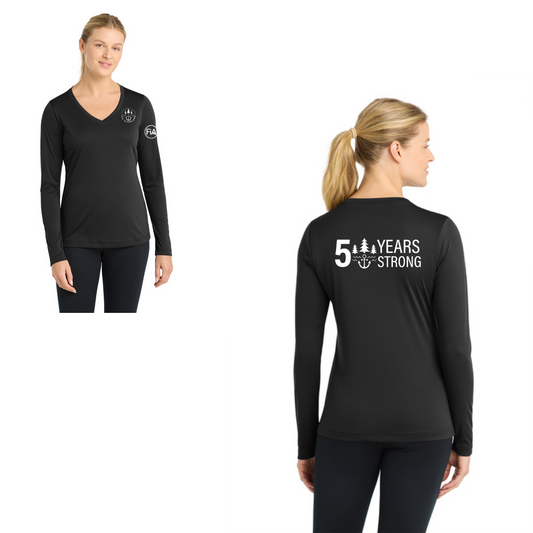 Cleveland, OH Anniversary - Sport Tek Long Sleeve Performance V-Neck Tee