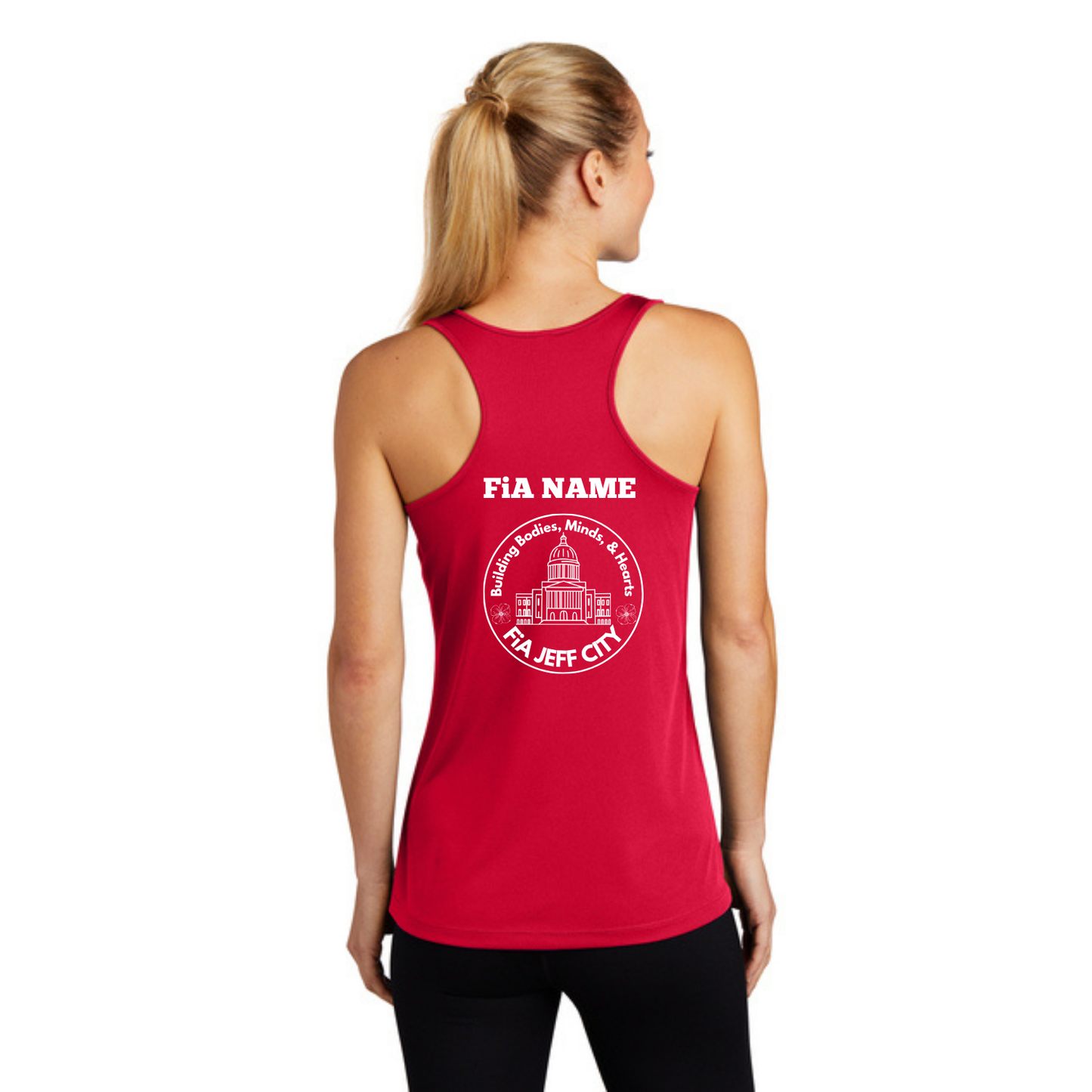 Jeff City- PERSONALIZED Sport Tek Racerbank Tank