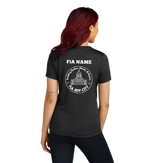 Jeff City, MO - PERSONALIZED Sport Tek V-Neck Short Sleeve Performance Tee