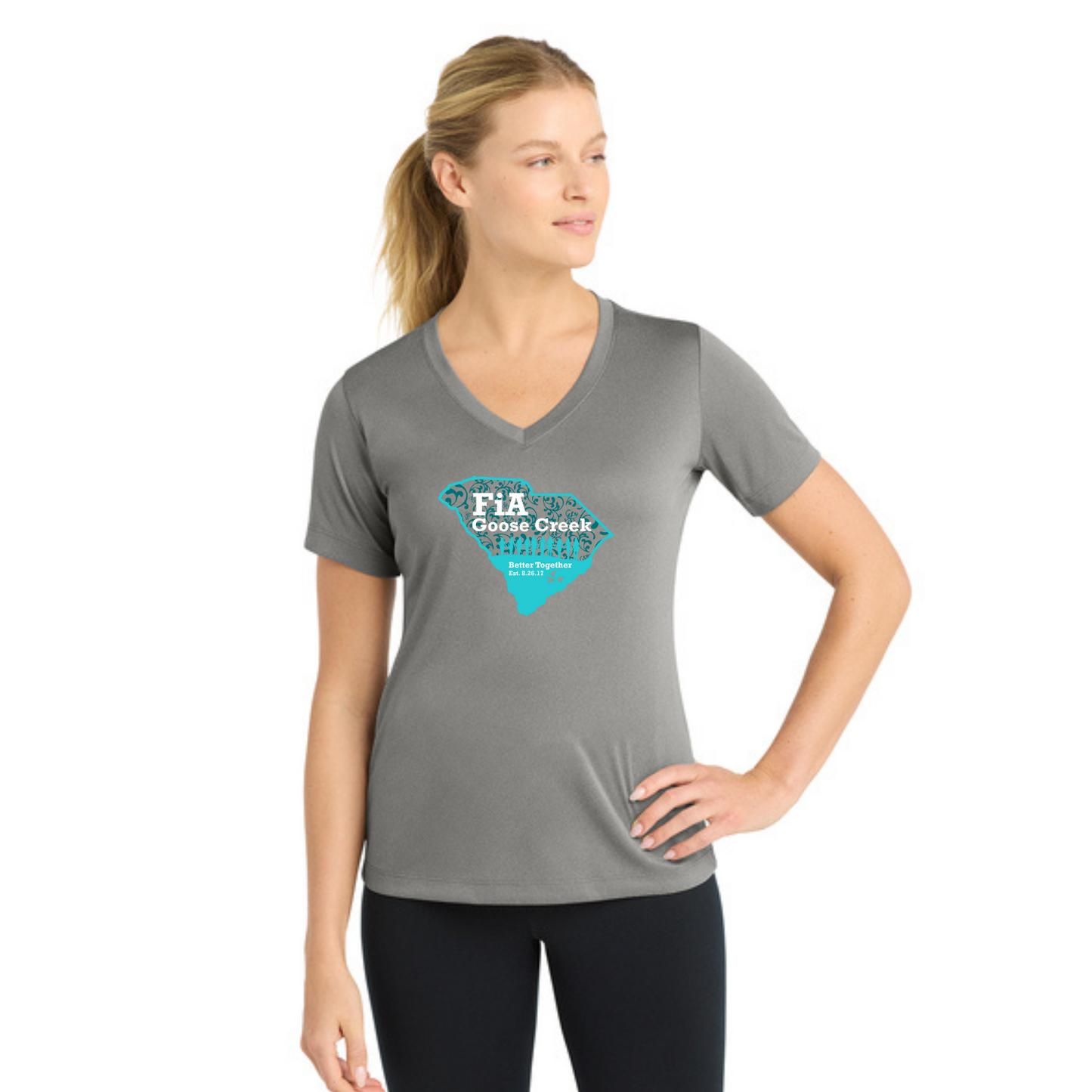 Why we FiA Goose Creek, SC - Sport Tek V-Neck Short Sleeve Performance Tee