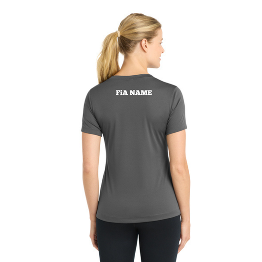 PERSONALIZED Sport Tek V-Neck Short Sleeve Performance Tee.CENTRAL