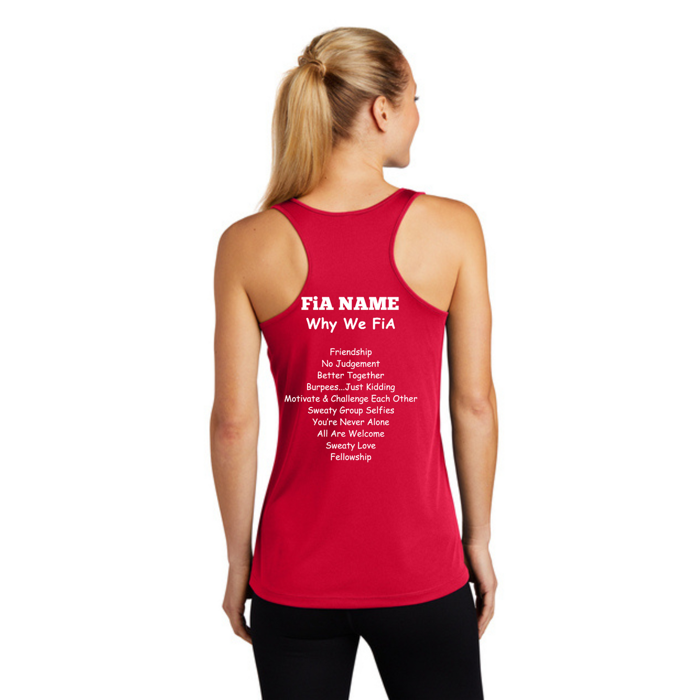 Why we FiA Goose Creek, SC - PERSONALIZED Sport Tek Racerback Tank