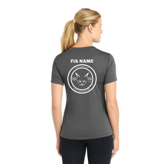 Temecula, CA - PERSONALIZED Sport Tek V-Neck Short Sleeve Performance Tee