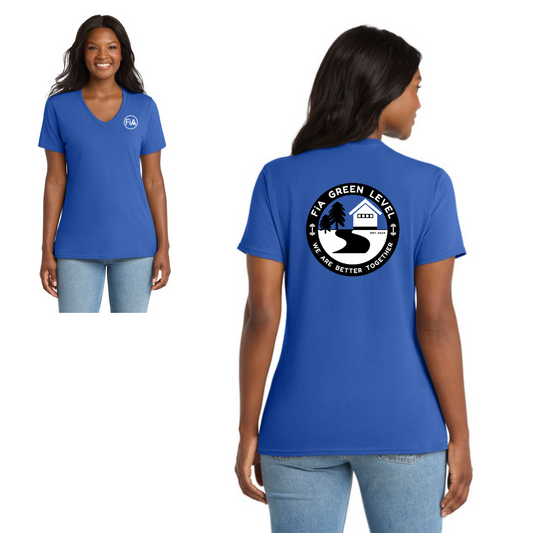 Green Level, NC - Port & Co Women's Core Cotton V-Neck Tee