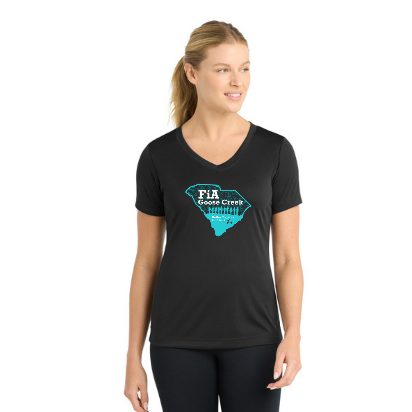 Why we FiA Goose Creek, SC - Sport Tek V-Neck Short Sleeve Performance Tee