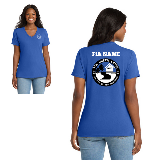 Green Level, NC - PERSONALIZED Port & Co Women's Core Cotton V-Neck Tee