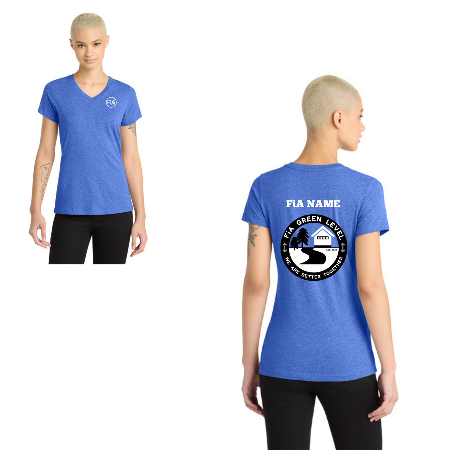 Green Level, NC - PERSONALIZED District Women’s Perfect Blend CVC V-Neck Tee