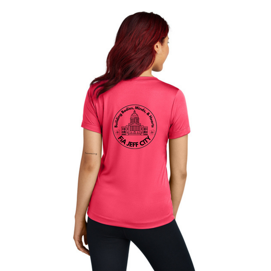 Jeff City, MO - Sport Tek V-Neck Short Sleeve Performance Tee
