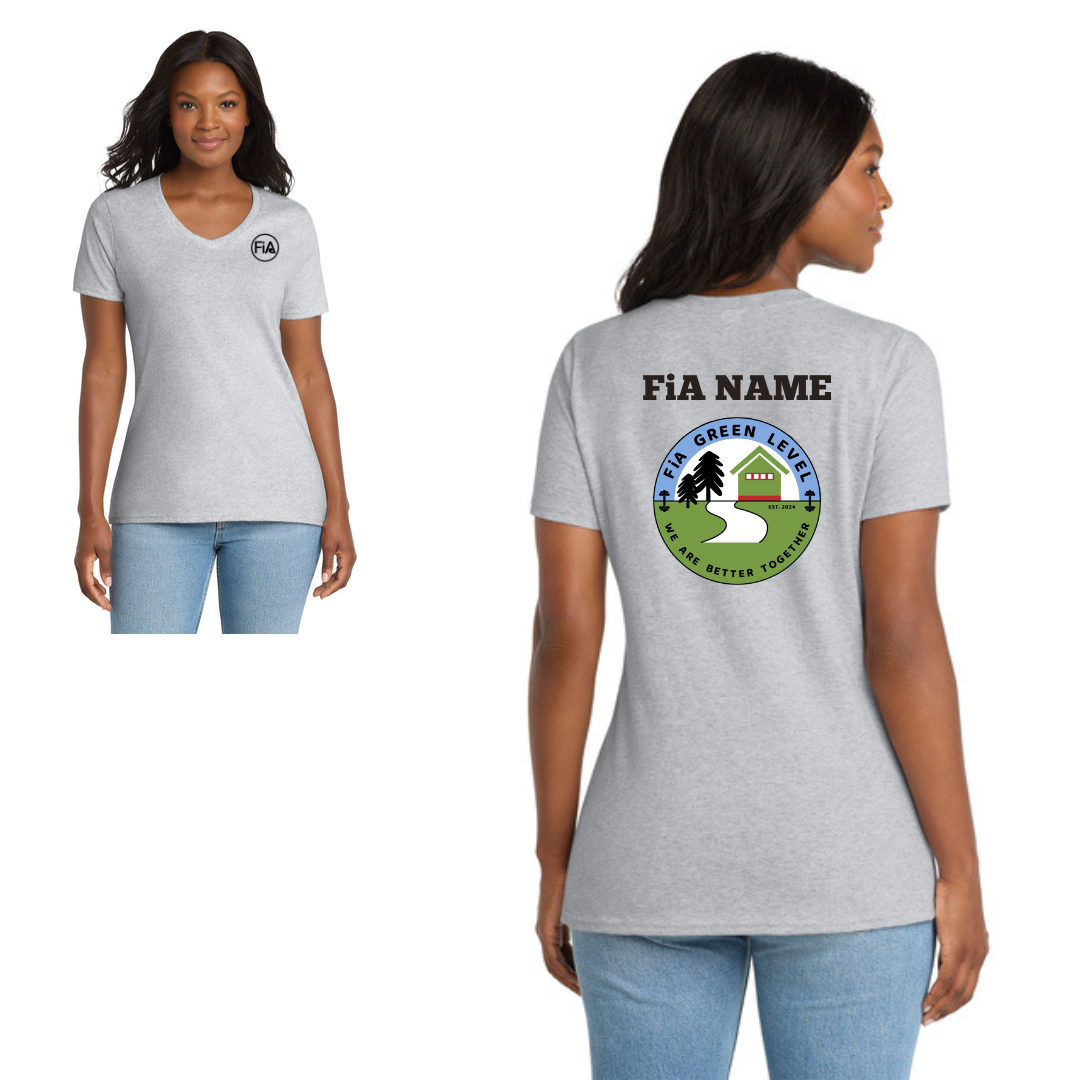 Green Level, NC - PERSONALIZED Port & Co Women's Core Cotton V-Neck Tee