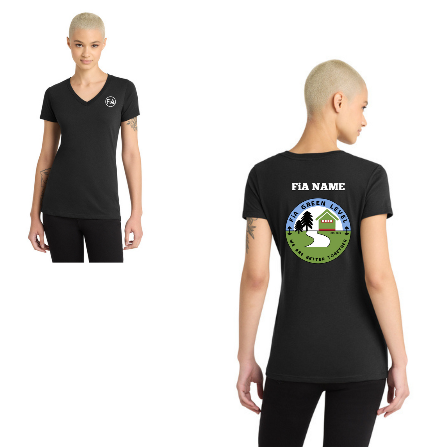 Green Level, NC - PERSONALIZED District Women’s Perfect Blend CVC V-Neck Tee