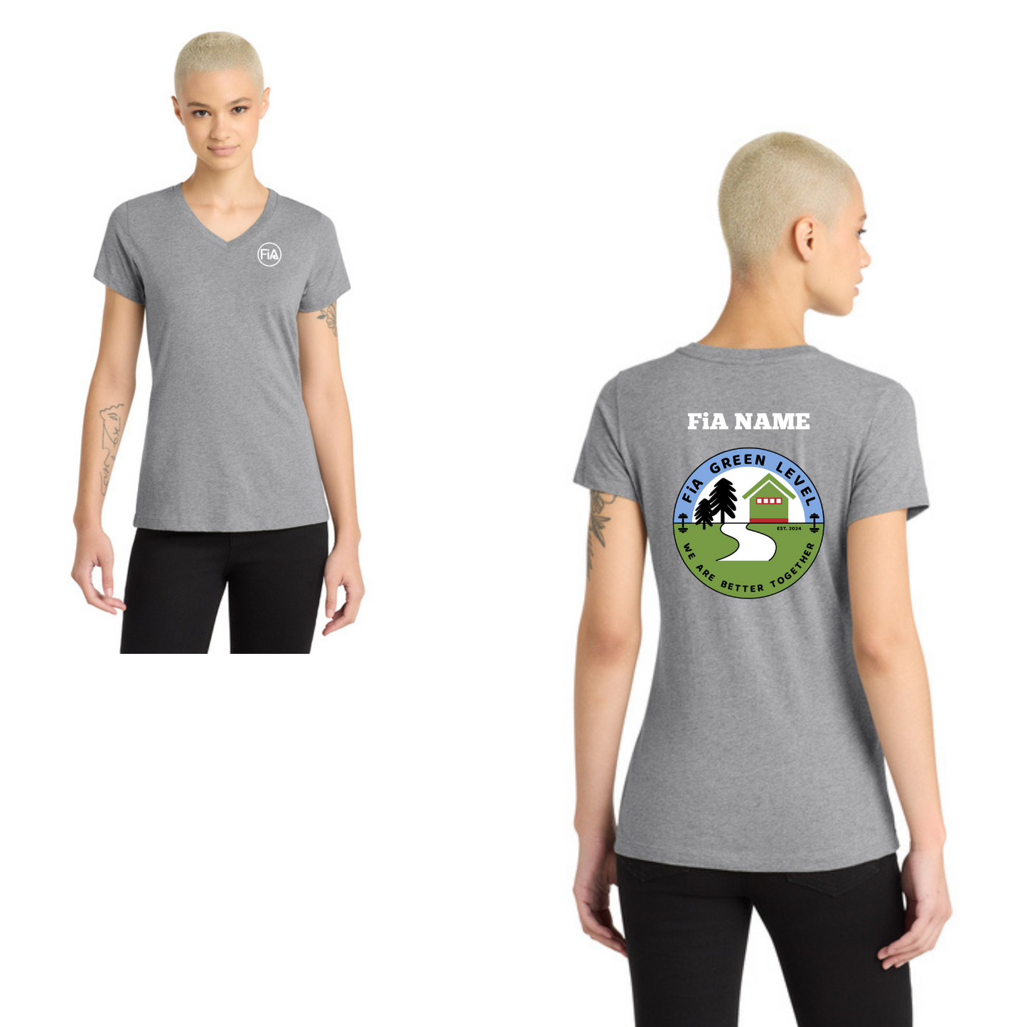 Green Level, NC - PERSONALIZED District Women’s Perfect Blend CVC V-Neck Tee