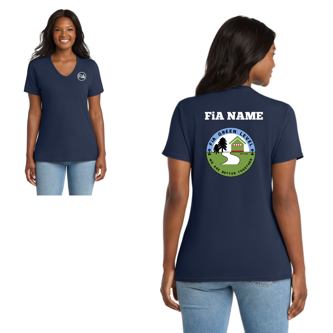 Green Level, NC - PERSONALIZED Port & Co Women's Core Cotton V-Neck Tee
