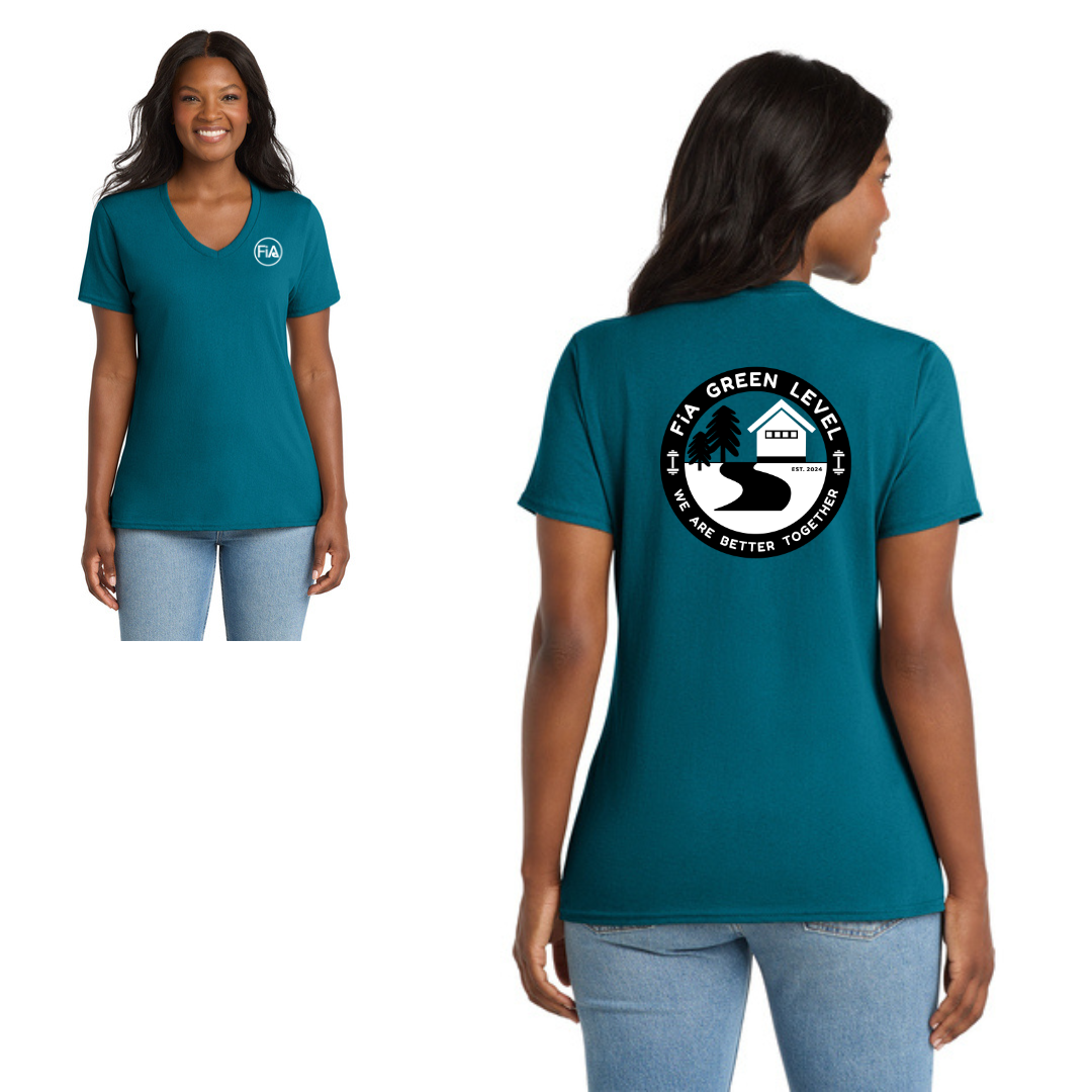 Green Level, NC - Port & Co Women's Core Cotton V-Neck Tee