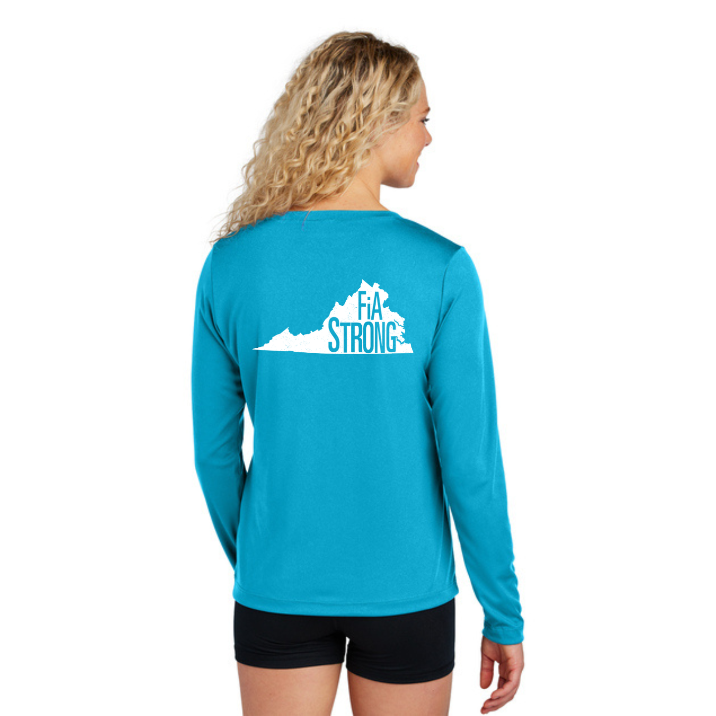 Virginia Strong - Sport Tek Long Sleeve Performance V-Neck Tee
