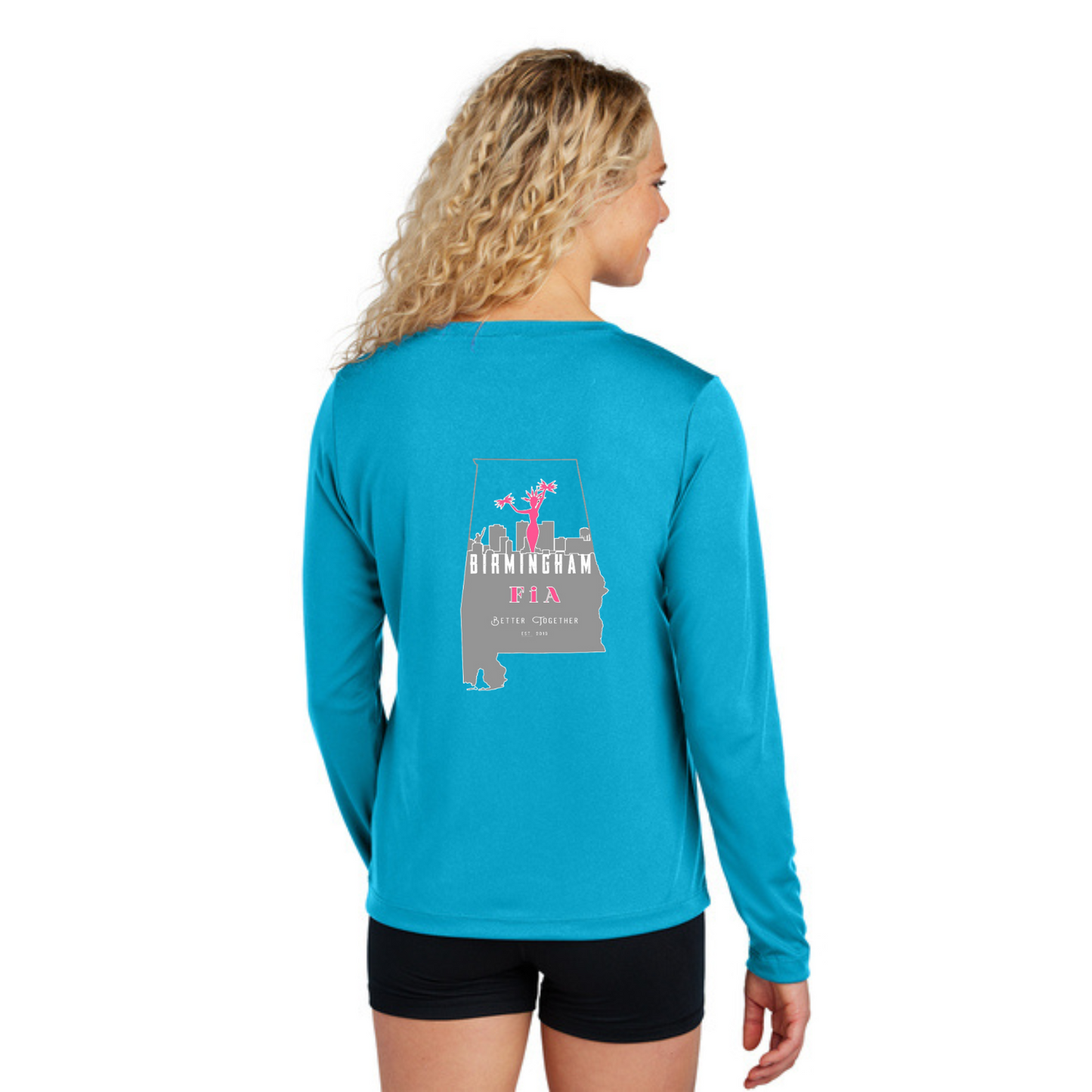 Birmingham, AL - Sport Tek Long Sleeve Performance V-Neck Tee