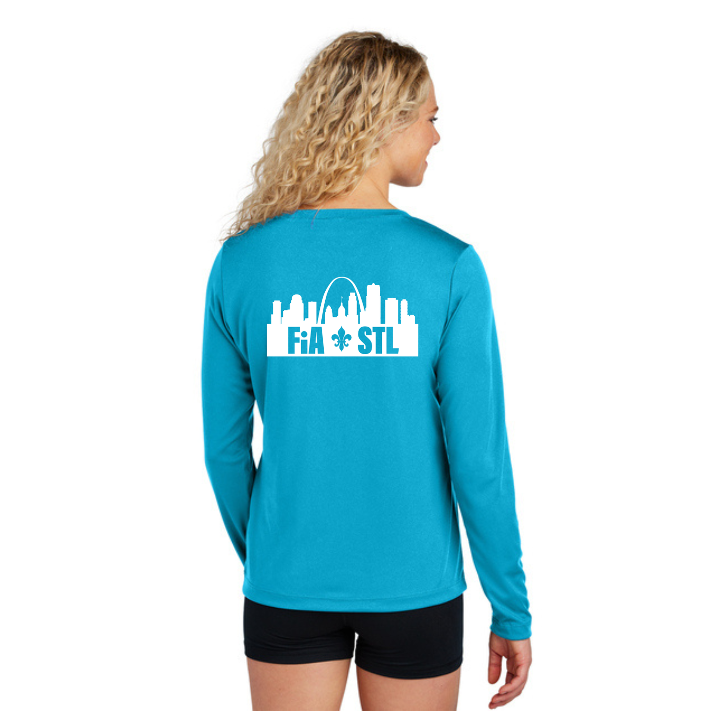 St. Louis, MO - Sport Tek Long Sleeve Performance V-Neck Tee