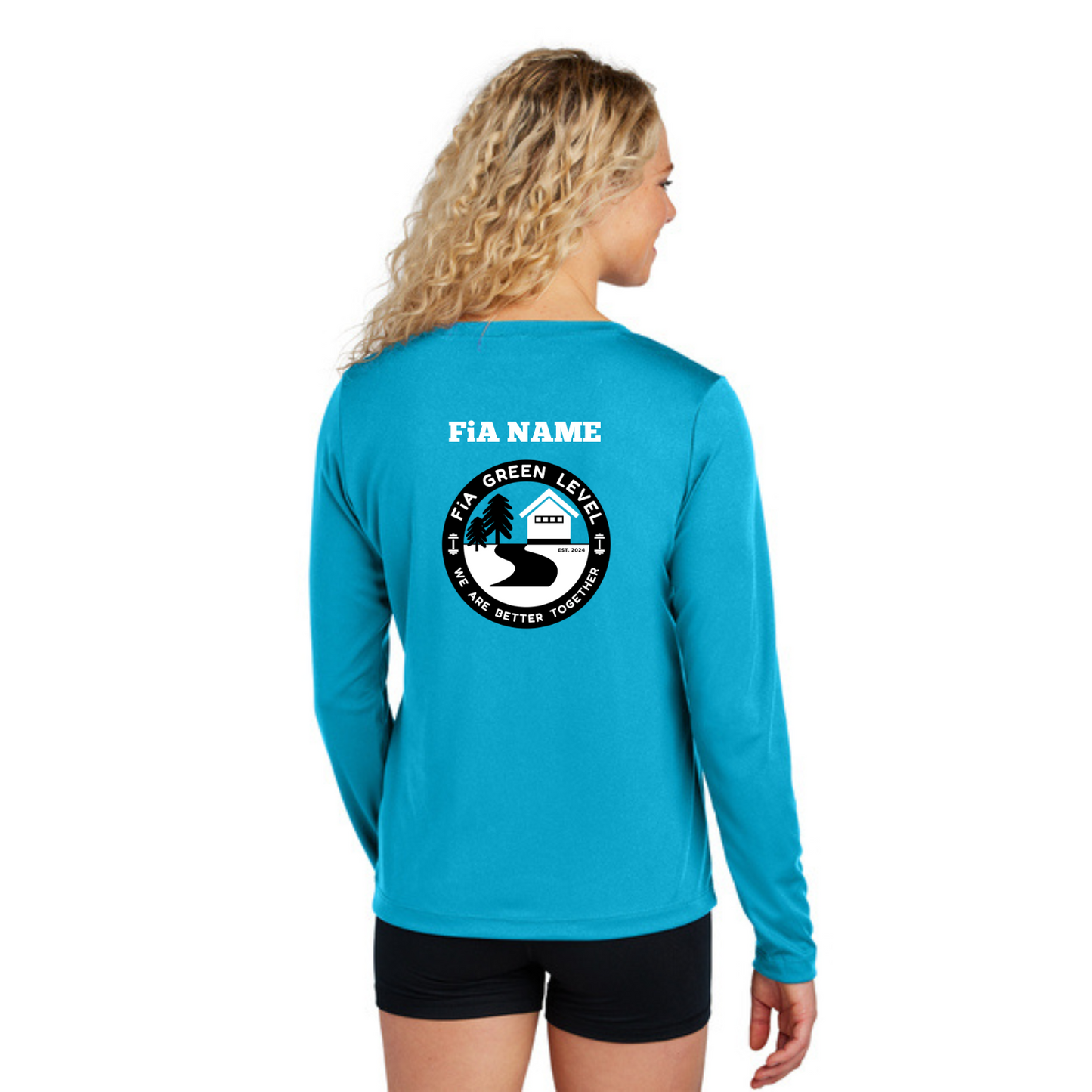 Green Level, NC - NEON PERSONALIZED Sport Tek Long Sleeve Performance V-Neck Tee