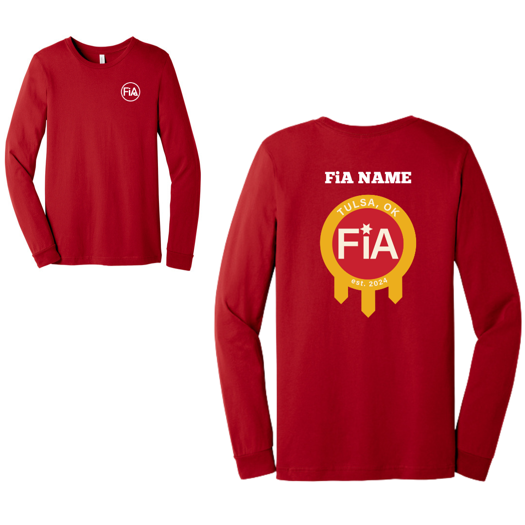 Tulsa, OK - PERSONALIZED Bella Canvas Unisex Jersey Long Sleeve Tee