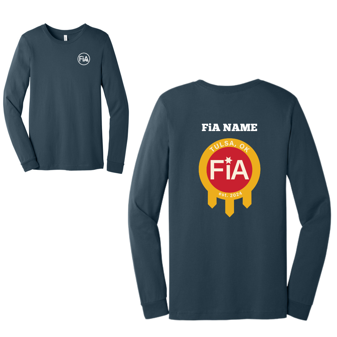 Tulsa, OK - PERSONALIZED Bella Canvas Unisex Jersey Long Sleeve Tee