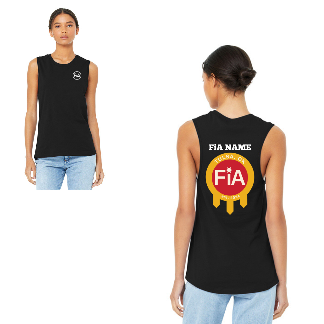Tulsa, OK - PERSONALIZED Bella Canvas Women’s Jersey Muscle Tank