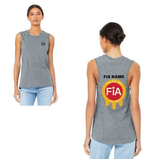 Tulsa, OK - PERSONALIZED Bella Canvas Women’s Jersey Muscle Tank
