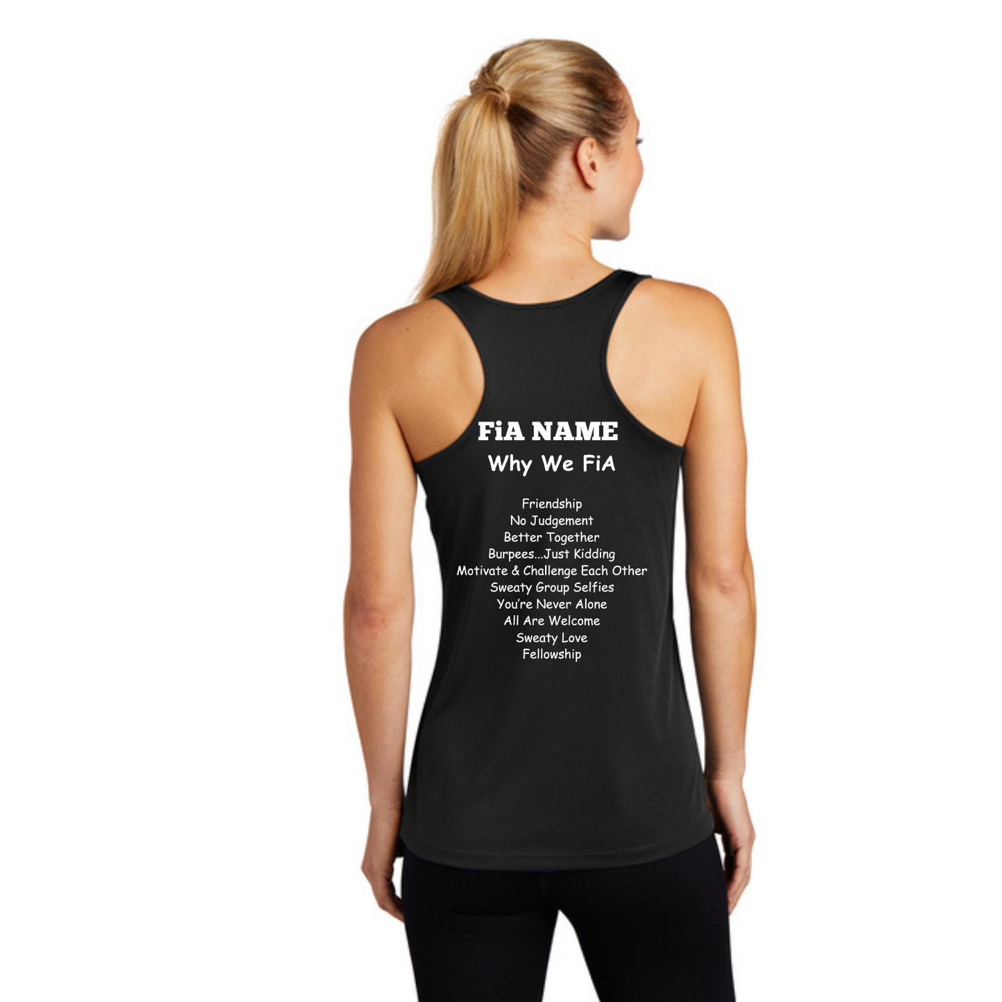 Why we FiA Goose Creek, SC - PERSONALIZED Sport Tek Racerback Tank