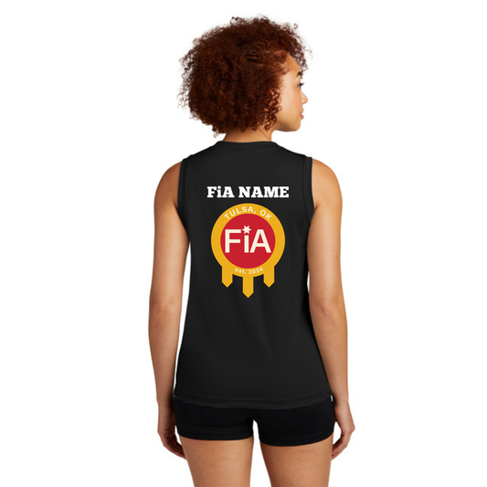 Tulsa, Ok - PERSONALIZED Sport Tek Sleeveless Performance V-Neck Tee