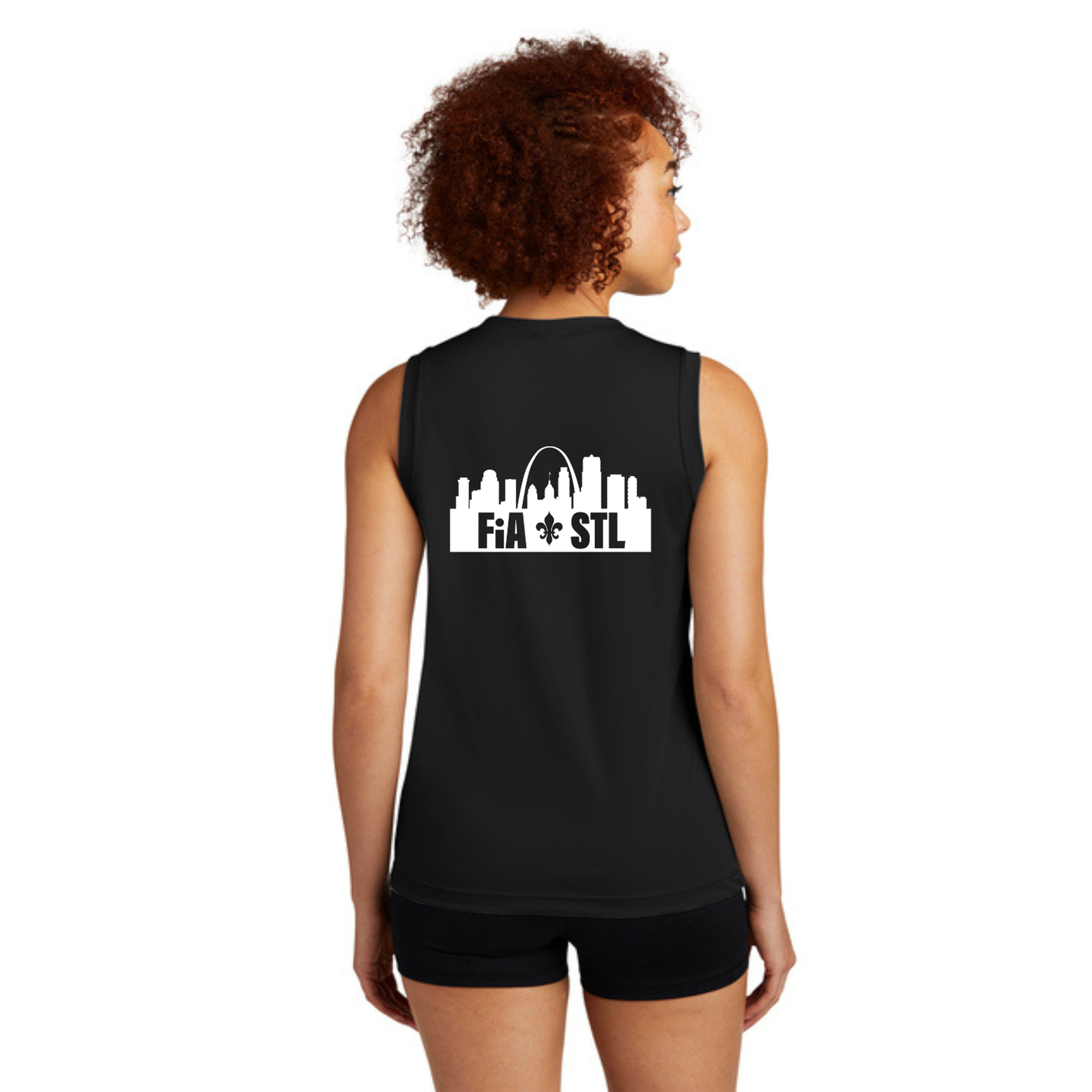 St. Louis, MO - Sport Tek Sleeveless Performance V-Neck Tee