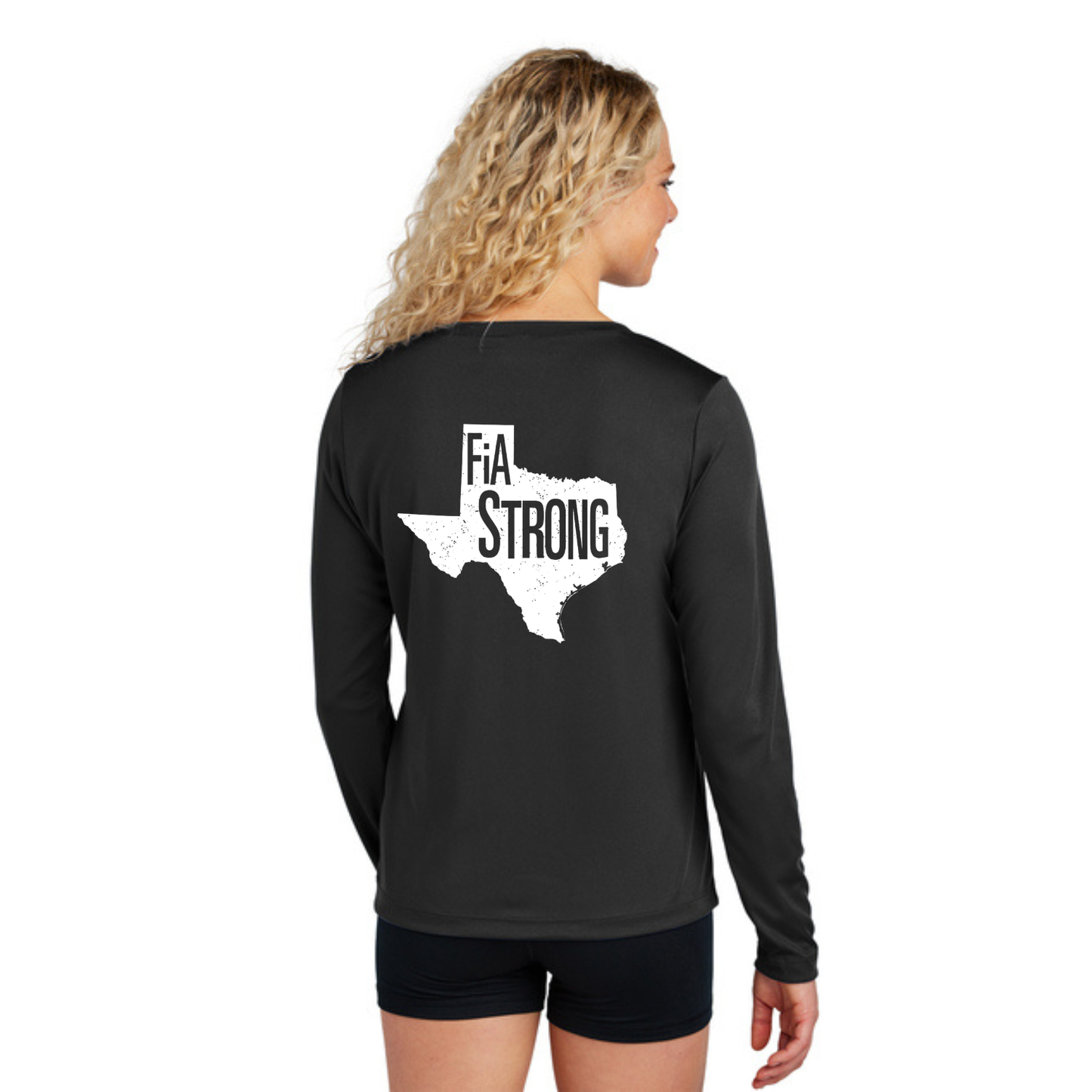 Texas Strong - Sport Tek Long Sleeve Performance V-Neck Tee