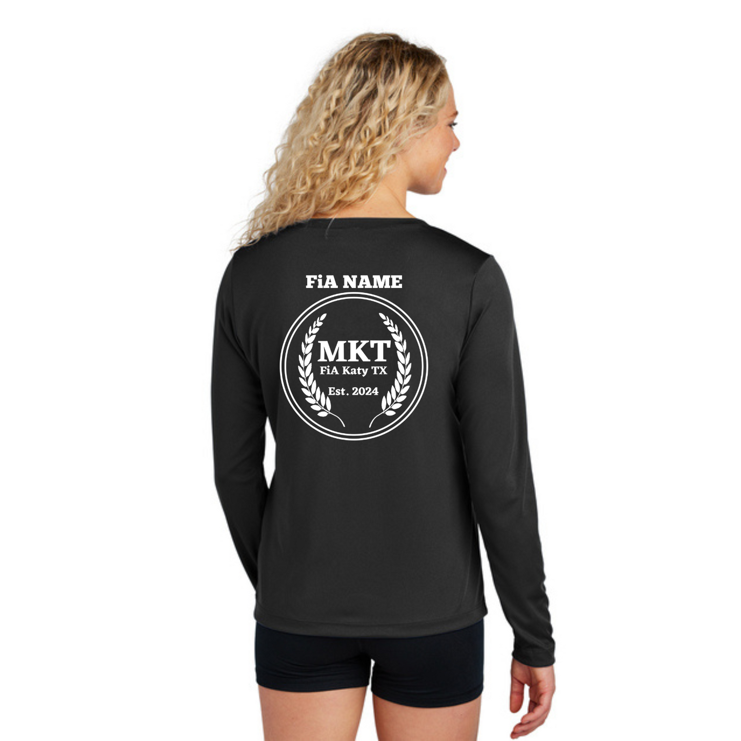 MKT, TX - PERSONALIZED Sport Tek Long Sleeve Performance V-Neck Tee