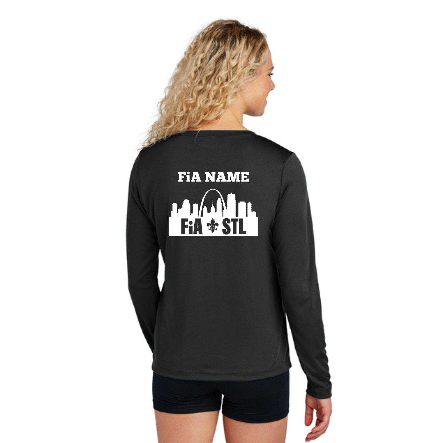 St. Louis, MO - PERSONALIZED Sport Tek Long Sleeve Performance V-Neck Tee