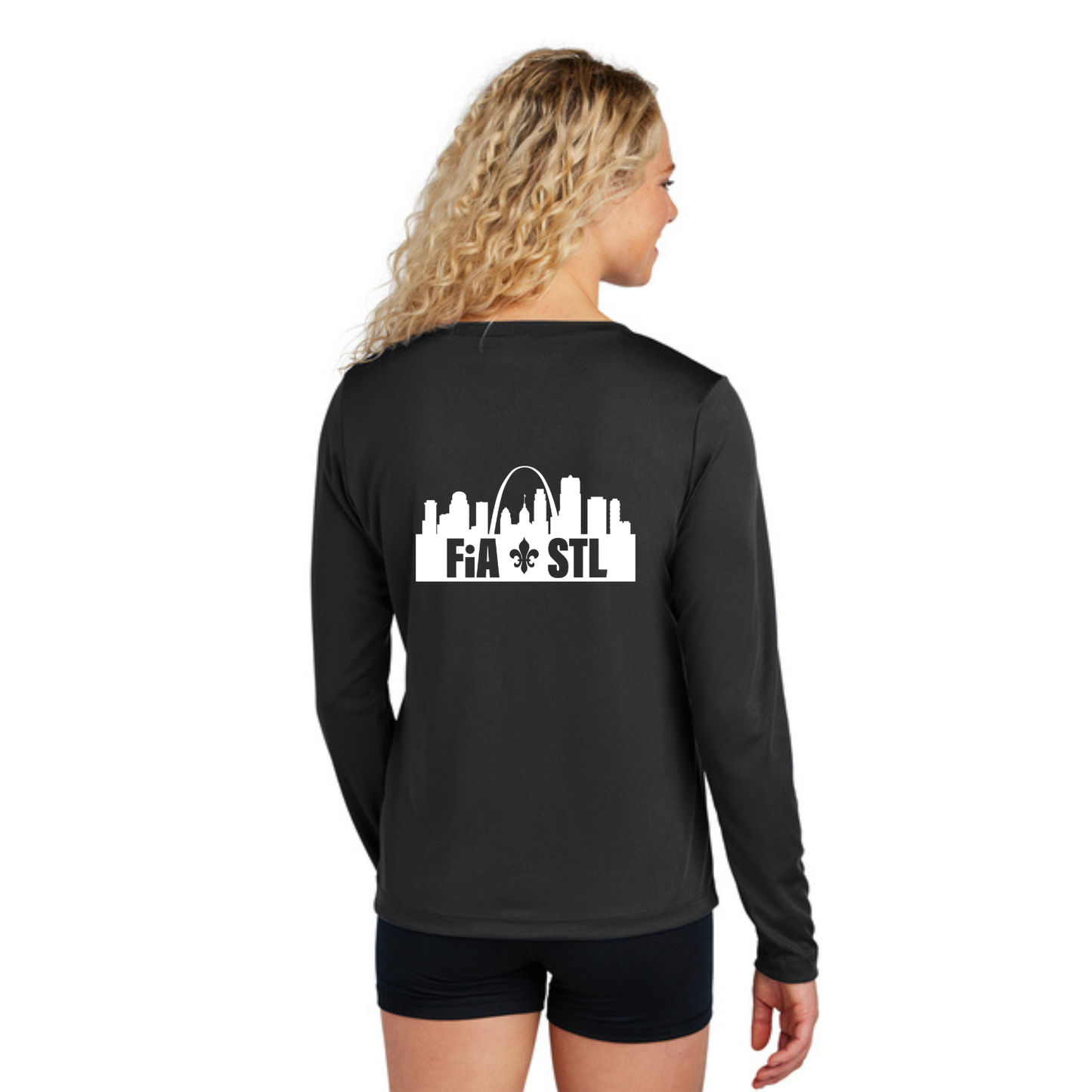 St. Louis, MO - Sport Tek Long Sleeve Performance V-Neck Tee