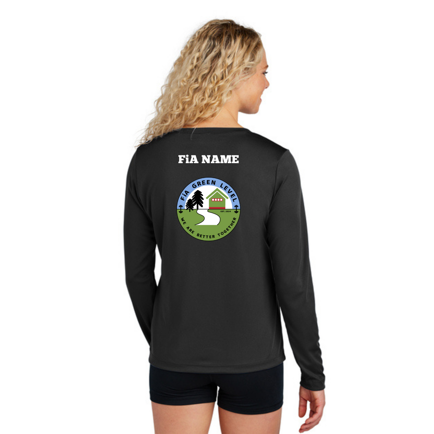 Green Level, NC - PERSONALIZED Sport Tek Long Sleeve Performance V-Neck Tee
