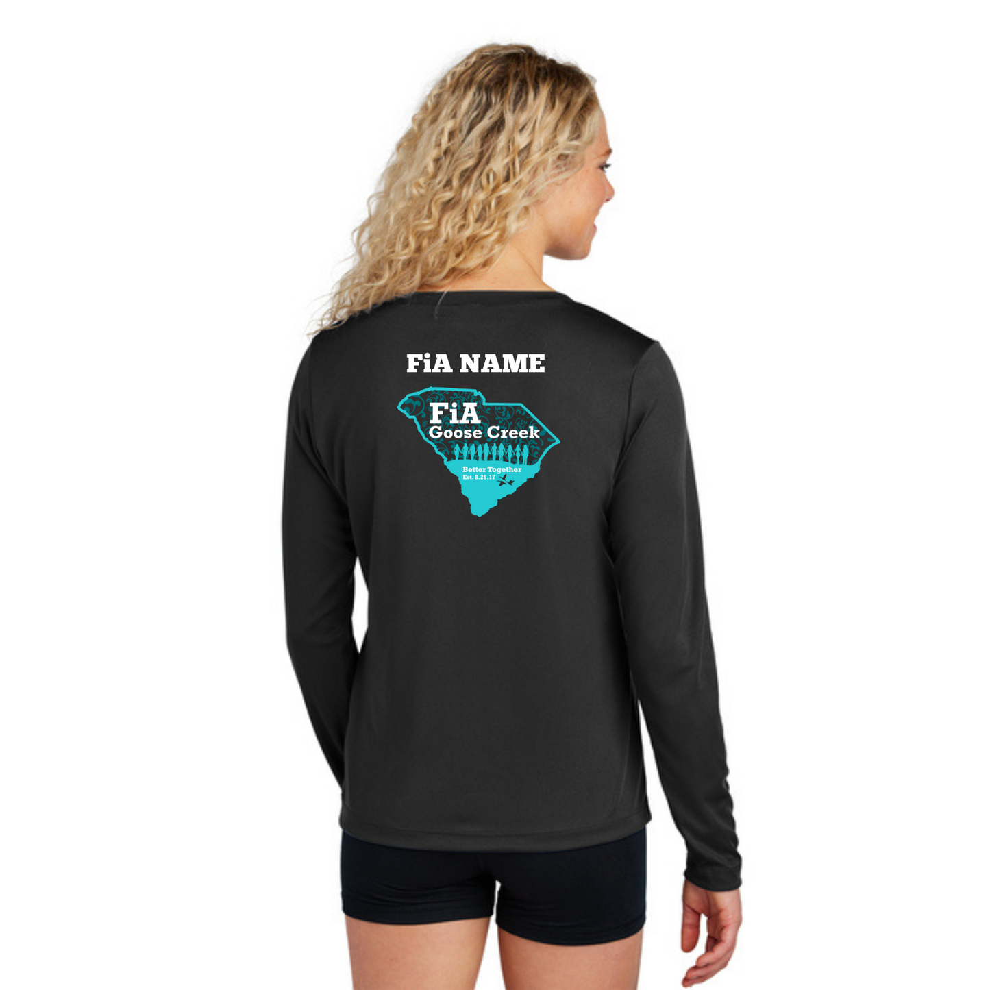 Goose Creek, SC - PERSONALIZED Sport Tek Long Sleeve Performance V-Neck Tee