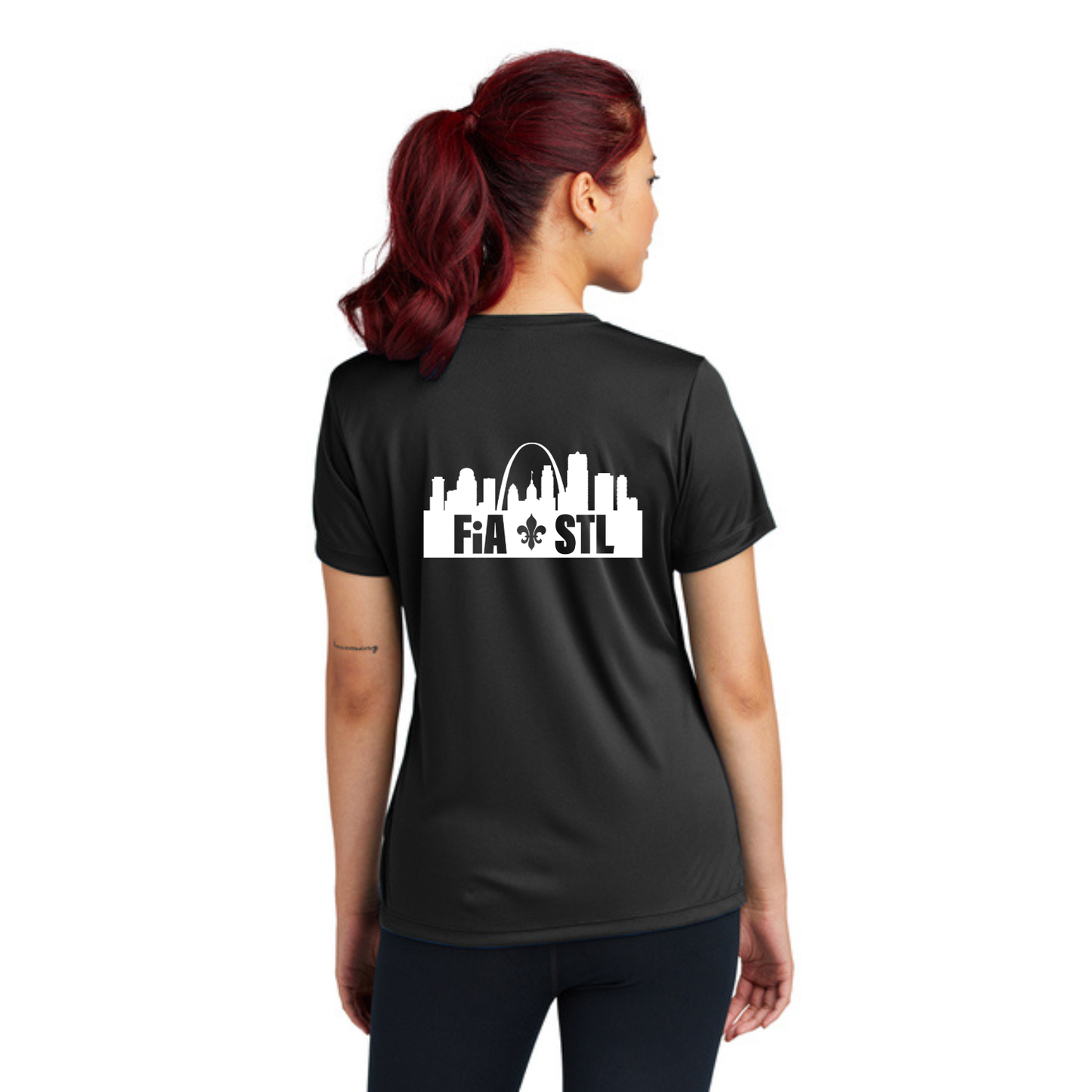 St. Louis, MO - Sport Tek V-Neck Short Sleeve Performance Tee