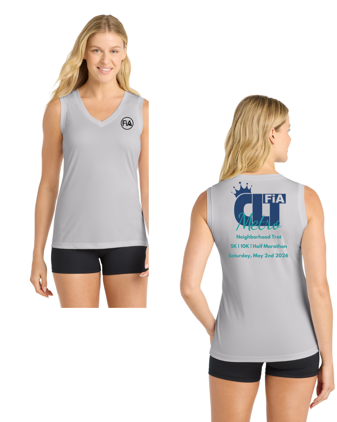 CLT Trot - Sport Tek Sleeveless Performance V-Neck Tee
