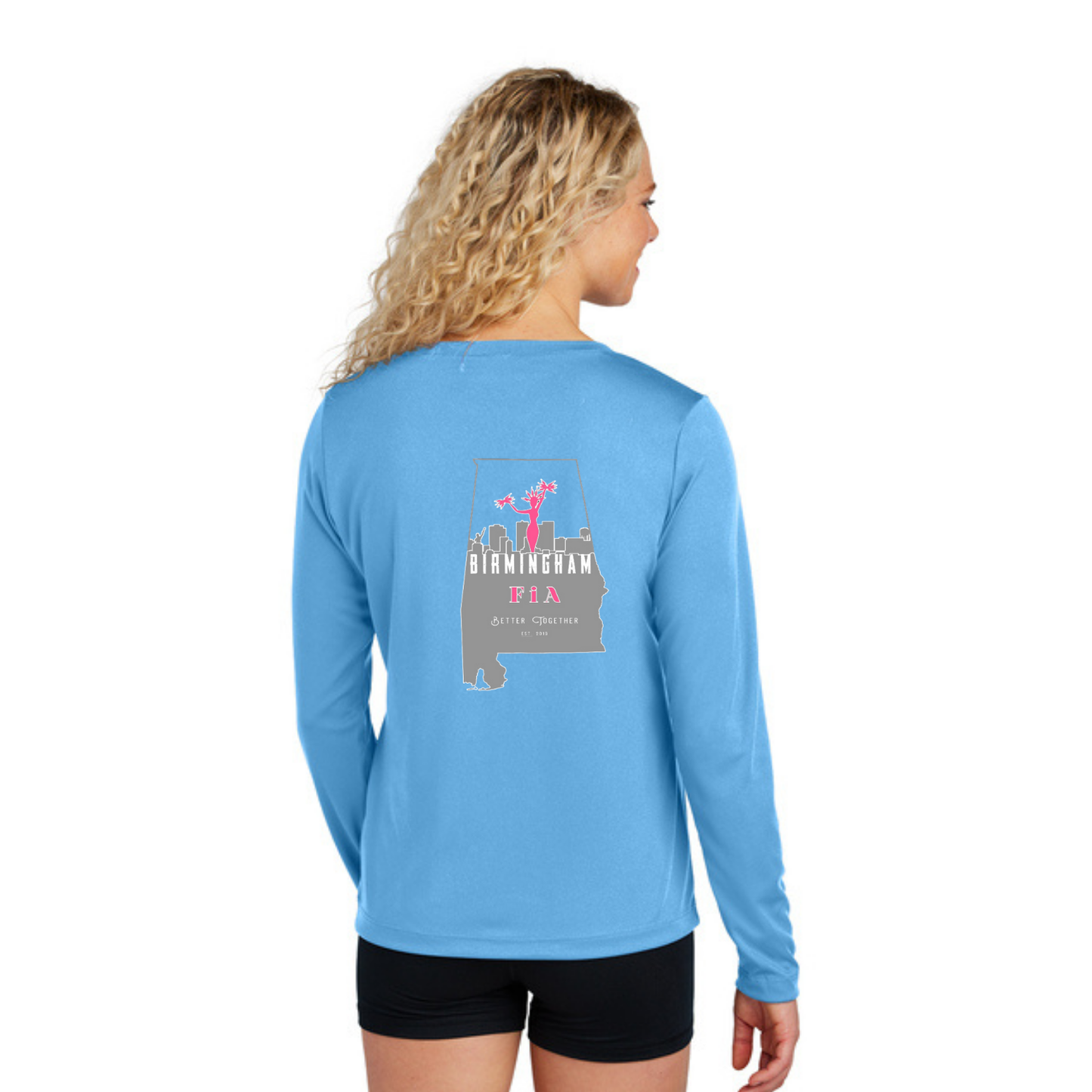 Birmingham, AL - Sport Tek Long Sleeve Performance V-Neck Tee