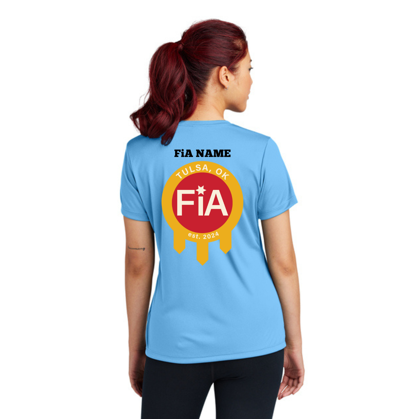 Tulsa, OK - PERSONALIZED Sport Tek Crew Neck Short Sleeve Performance Tee