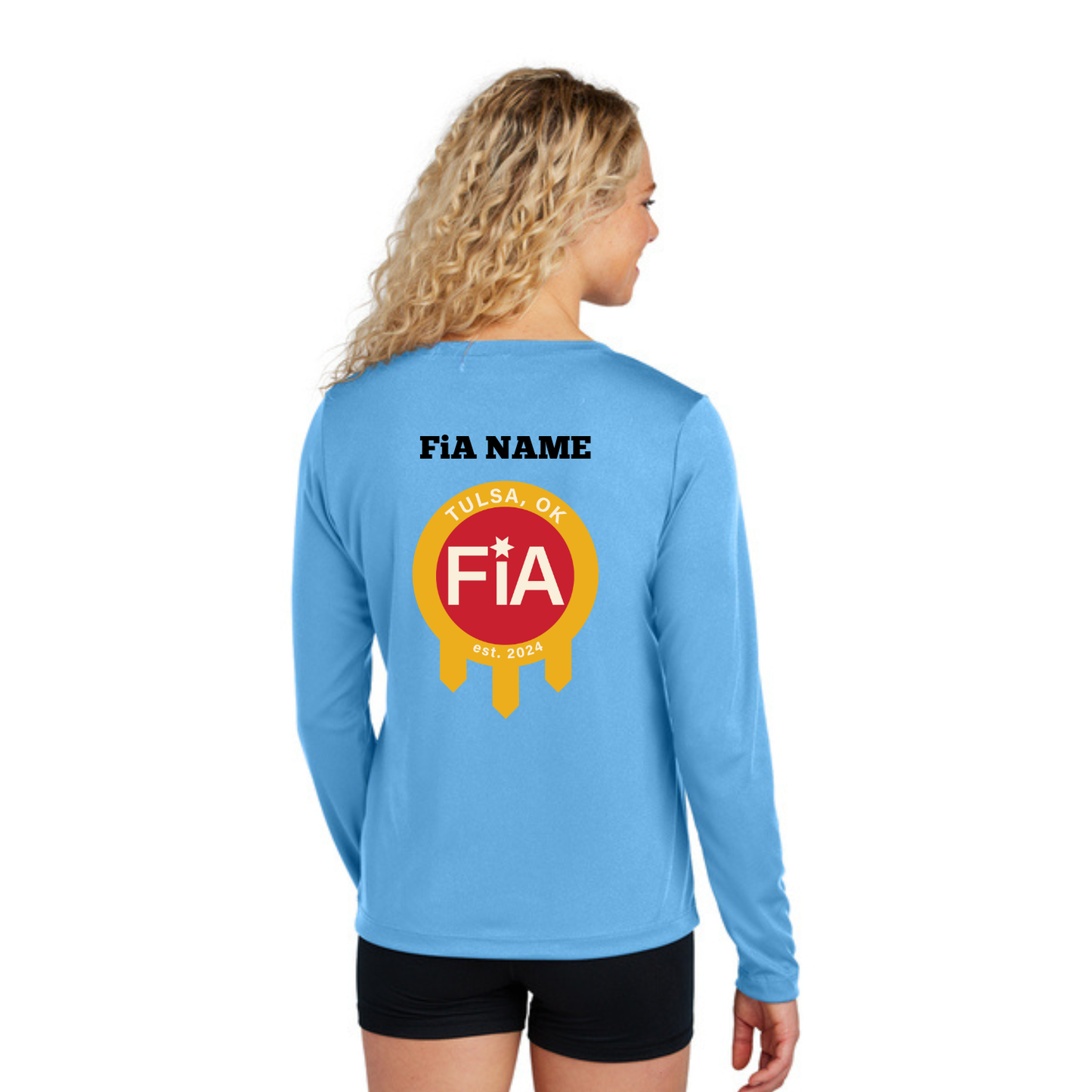 Tulsa, OK - PERSONALIZED Sport Tek Long Sleeve Performance V-Neck Tee