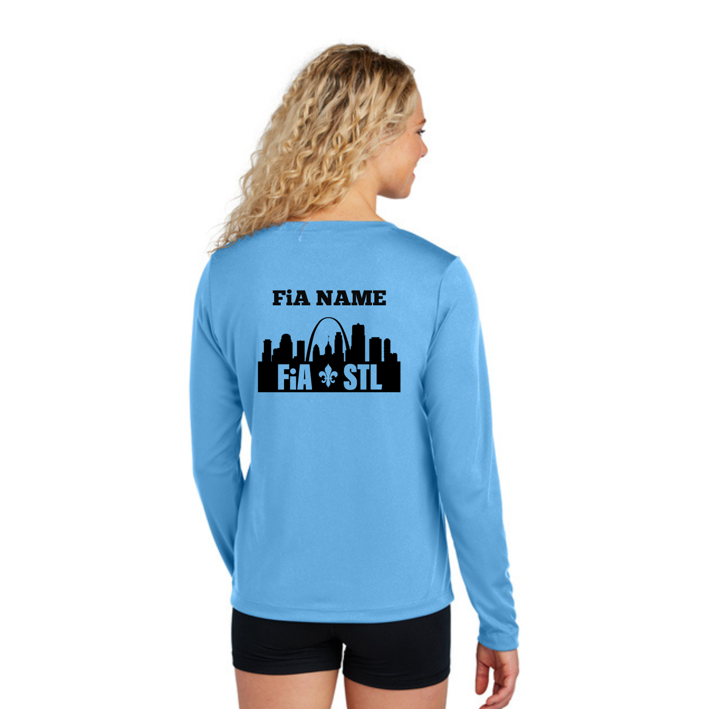 St. Louis, MO - PERSONALIZED Sport Tek Long Sleeve Performance V-Neck Tee