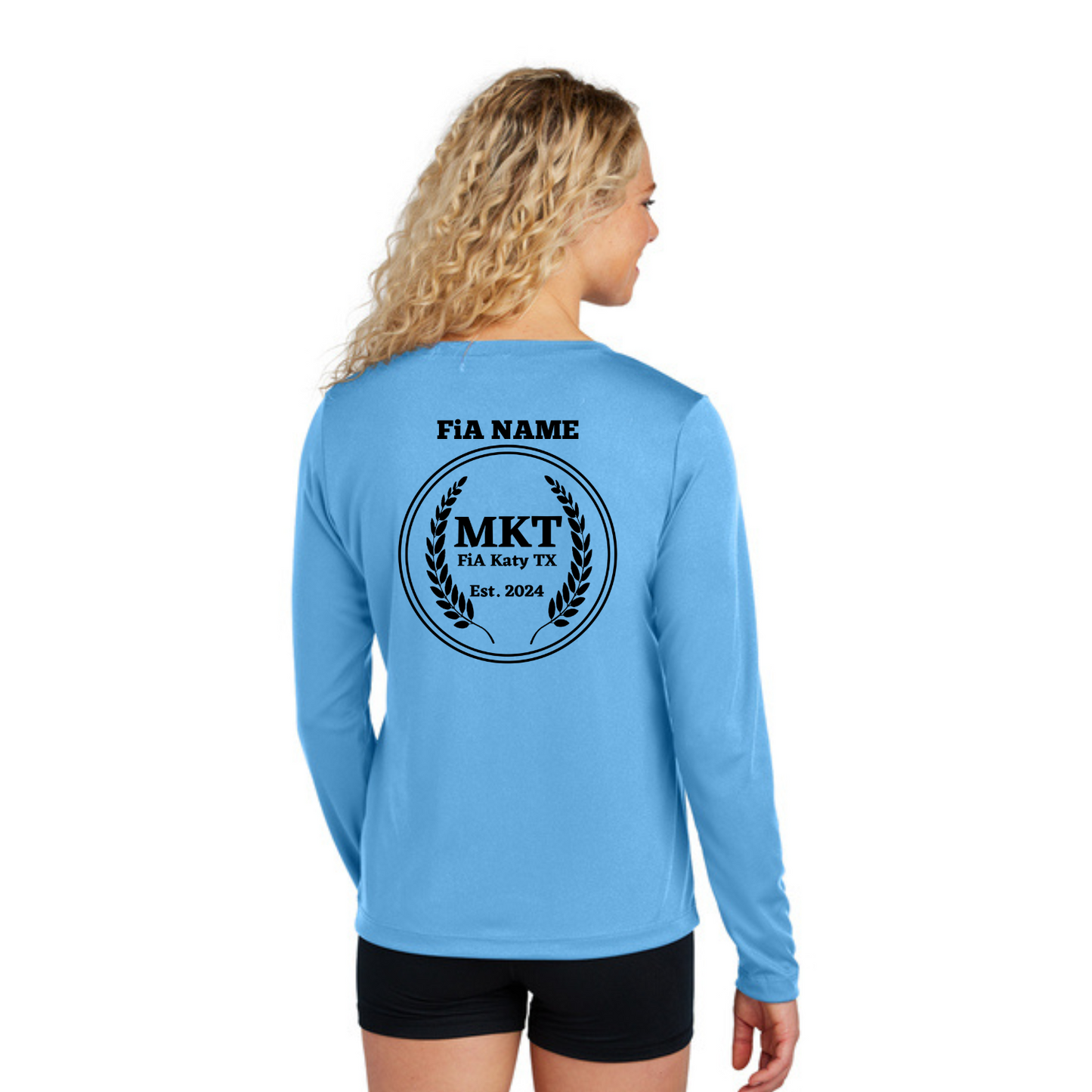 MKT, TX - PERSONALIZED Sport Tek Long Sleeve Performance V-Neck Tee