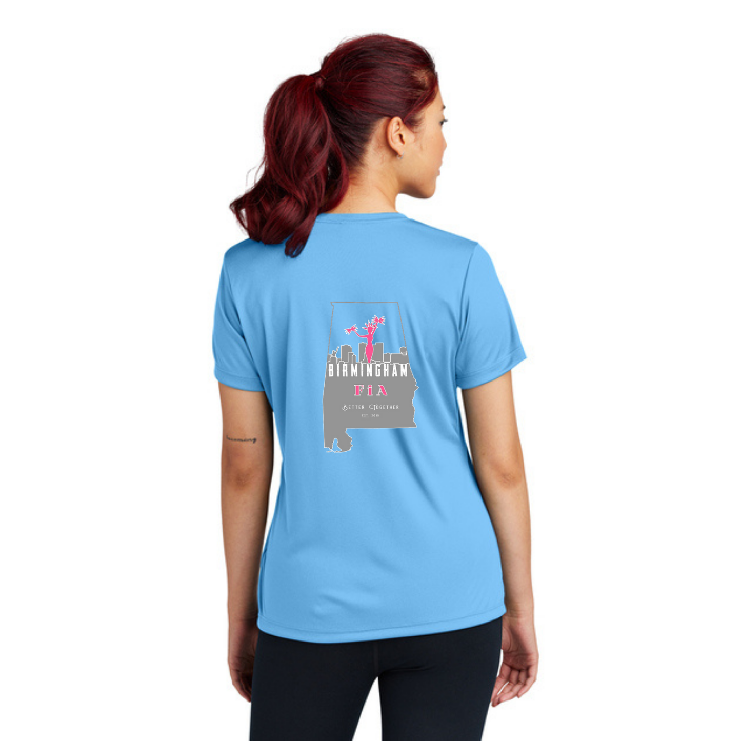 Birmingham, AL - Sport Tek V-Neck Short Sleeve Performance Tee
