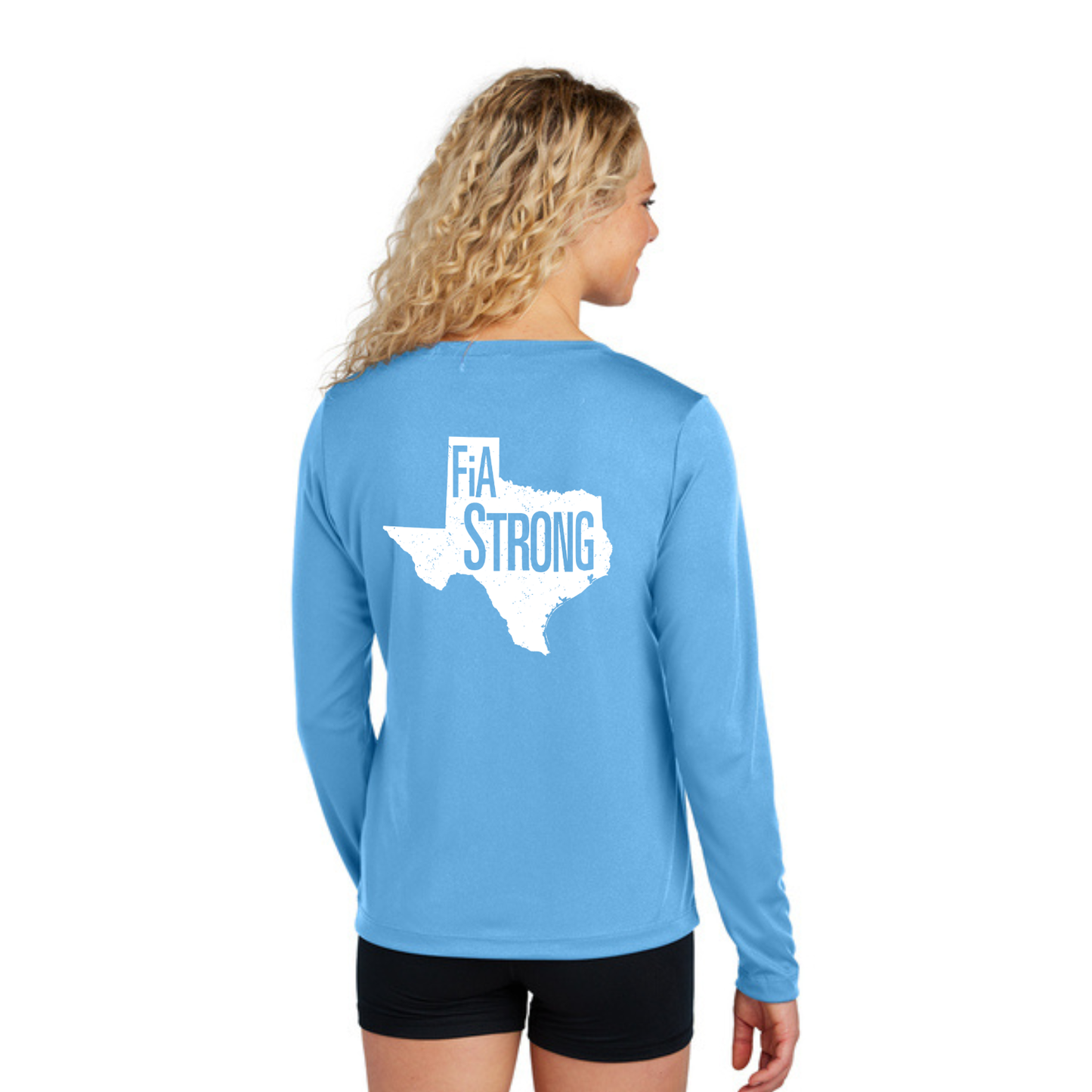 Texas Strong - Sport Tek Long Sleeve Performance V-Neck Tee
