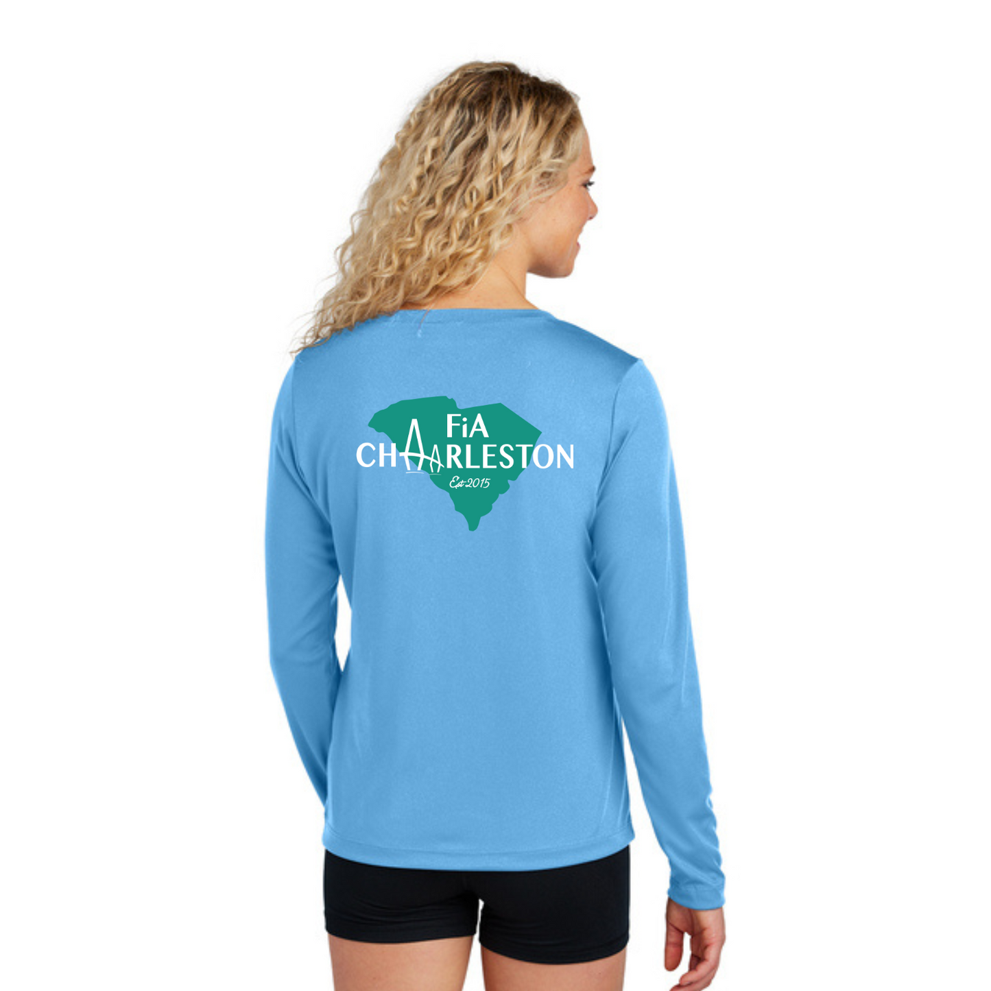 Charleston, SC - Sport Tek Long Sleeve Performance V-Neck Tee