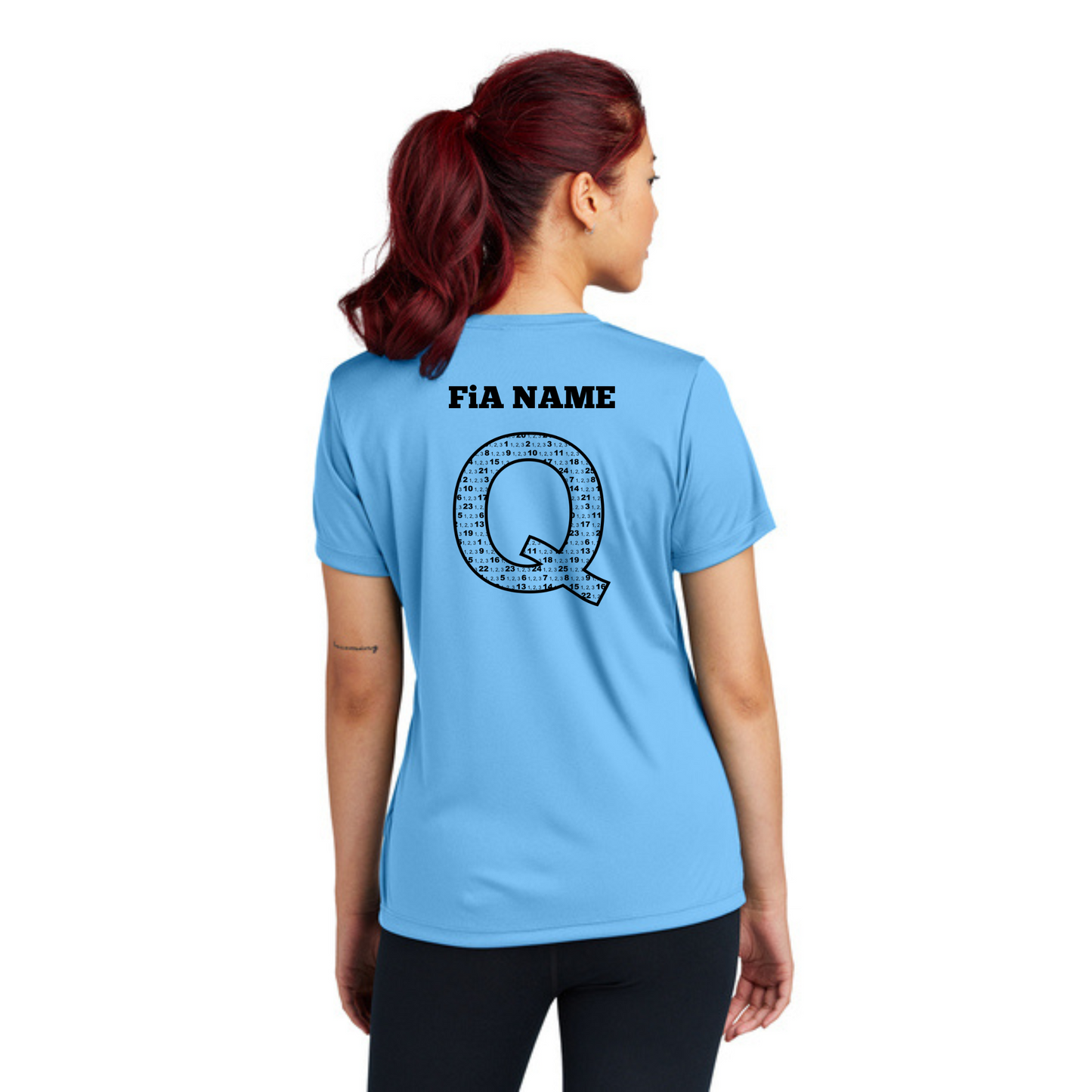 Q Shirt - PERSONALIZED Sport Tek V-Neck Short Sleeve Performance Tee