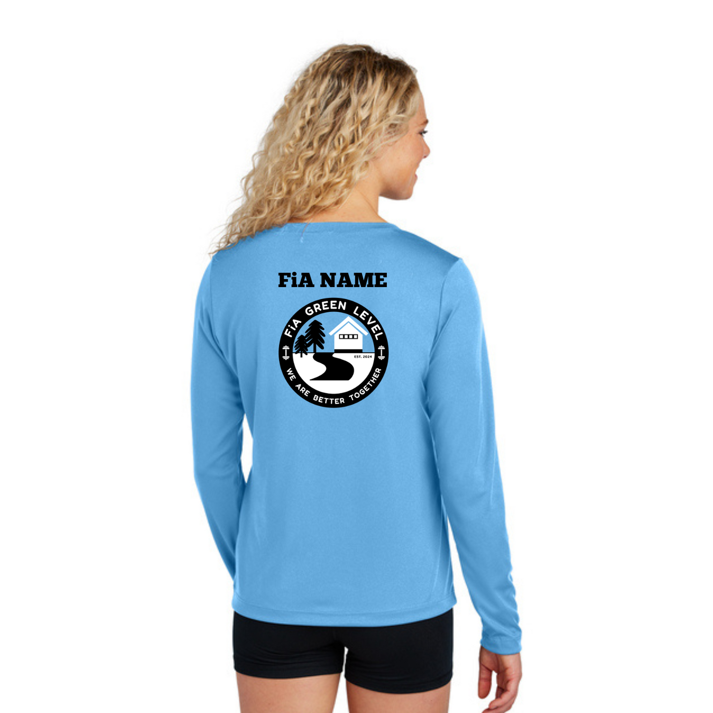 Green Level, NC - PERSONALIZED Sport Tek Long Sleeve Performance V-Neck Tee