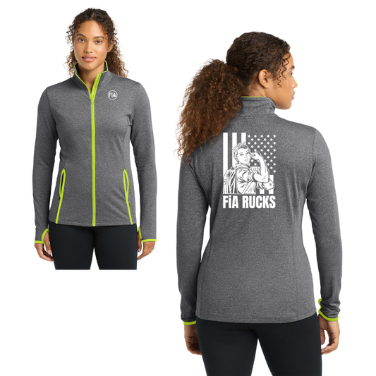 FiA Rucks - Sport-Tek Women's Sport-Wick Stretch Contrast Full-Zip Jacket
