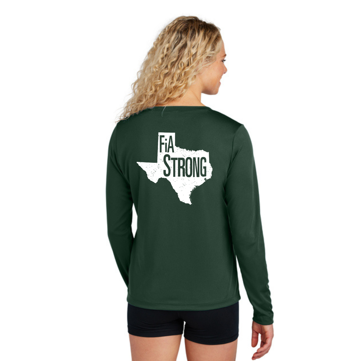 Texas Strong - Sport Tek Long Sleeve Performance V-Neck Tee